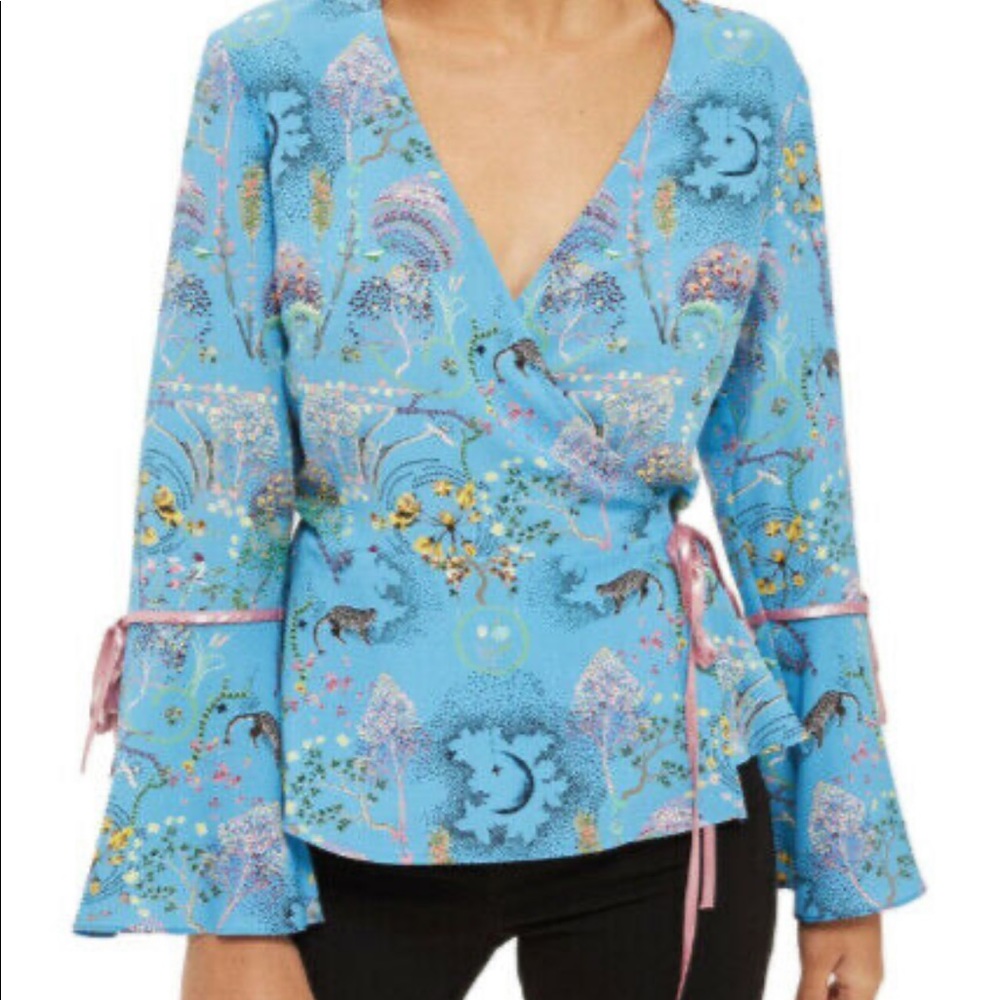 NWT TopShop Wrap Blouse